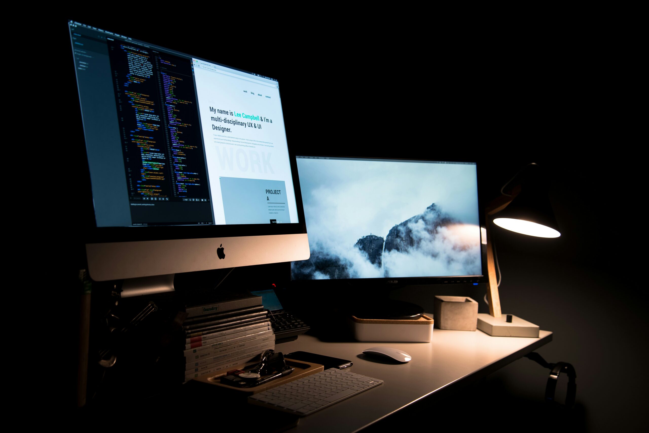 Professional WordPress website development workspace featuring responsive web design, website technology, CRM integration, and modern business website development.
